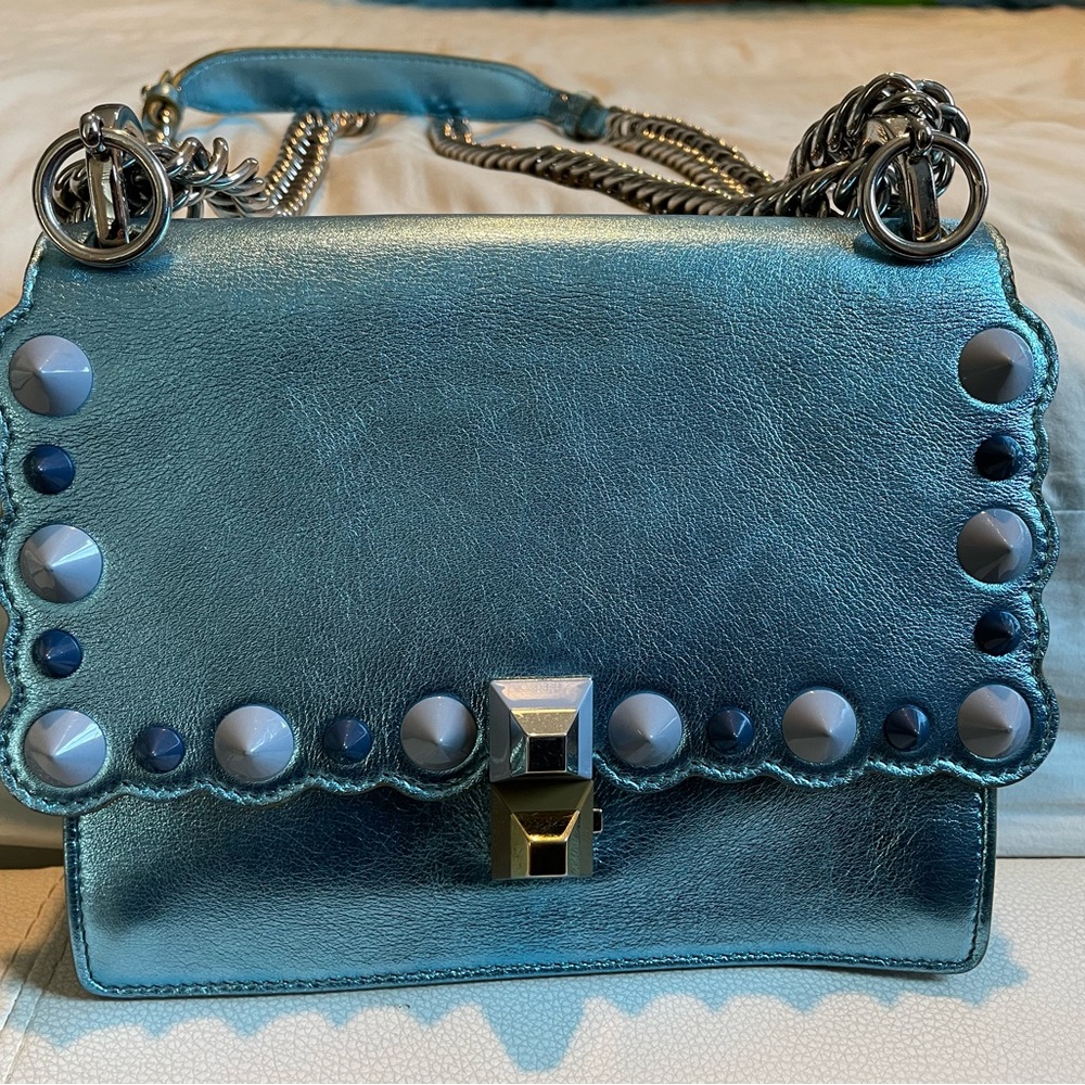 Fendi Kan I Bag studded Leather